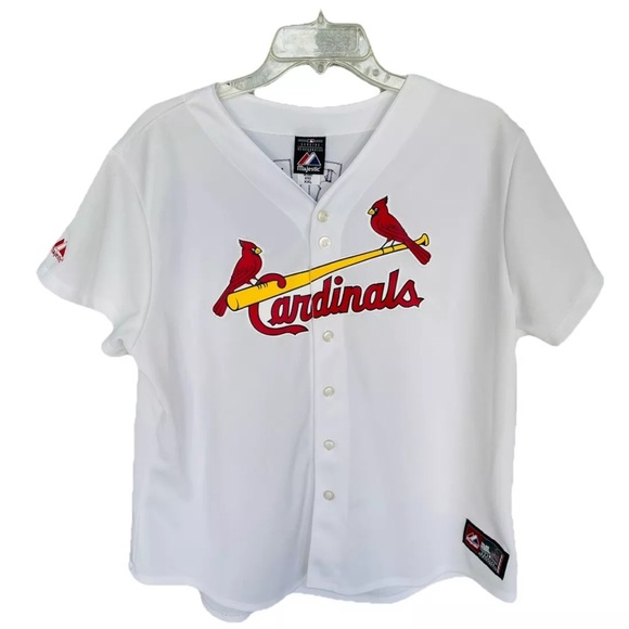 Majestic Bride St Louis Cardinals Home Jersey Unisex Men L Women 2X - Picture 2 of 8